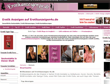 Tablet Screenshot of erotikanzeigen4u.de